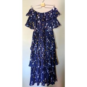 Aqua for Bloomingdale's floral ruffle tiered dress